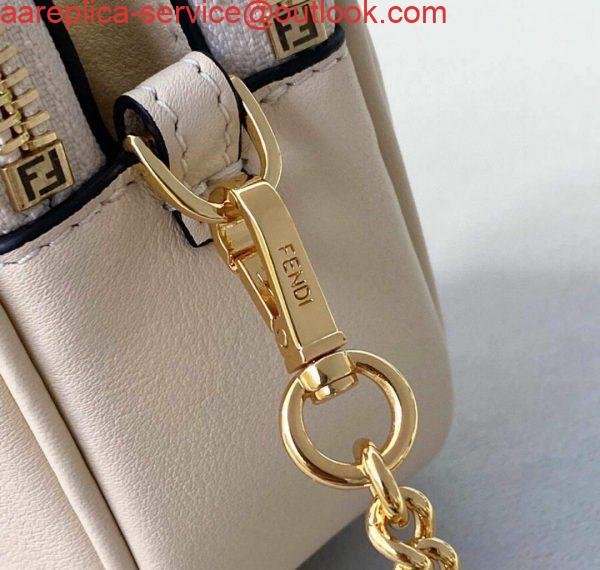 Replica Fendi 70213 Easy Baguette Leather Handbag White