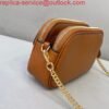 Replica Fendi 70213 Easy Baguette Leather Handbag Brown