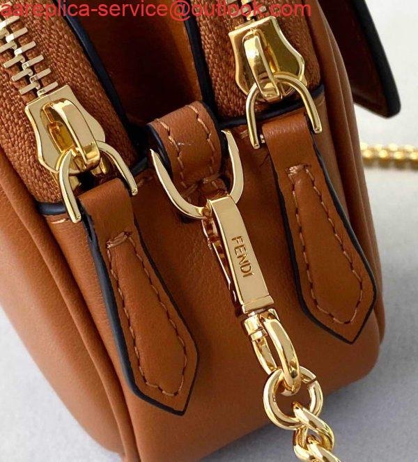 Replica Fendi 70213 Easy Baguette Leather Handbag Brown