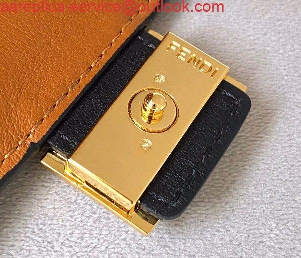 Replica Fendi 70213 Easy Baguette Leather Handbag Brown