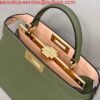 654daba079c6a.jpg Replica Fendi 70193 Peekaboo ISEEU MEDIUM Green Leather Bag