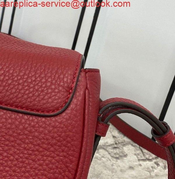 Replica Fendi 655 Fendi Moonlight Shoulder Saddle Leather Bag Red