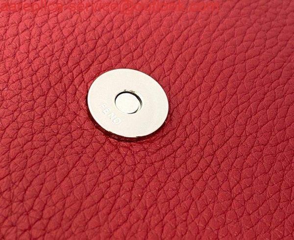 Replica Fendi 655 Fendi Moonlight Shoulder Saddle Leather Bag Red