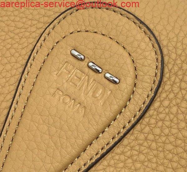 Replica Fendi 655 Fendi Moonlight Shoulder Saddle Leather Bag Brown