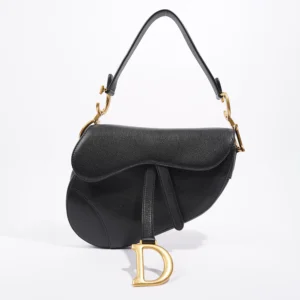 Replica Dior M0446 Dior Saddle Bag M0447 Grey Grained Calfskin with Gray Hardware