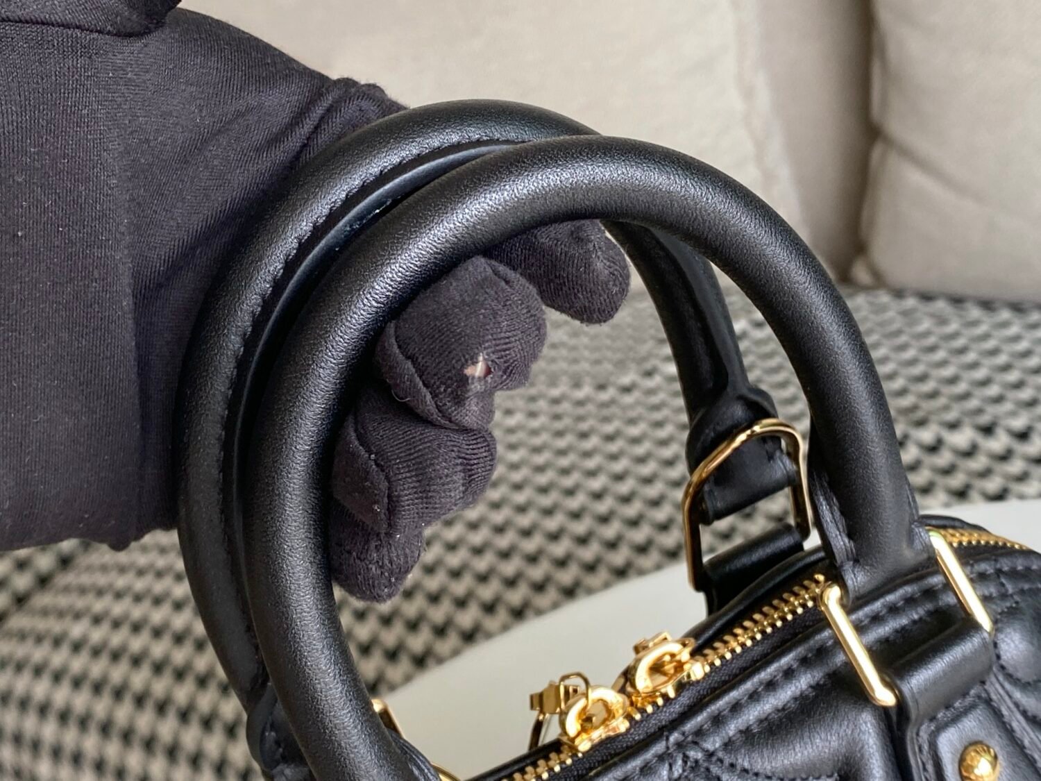 Replica Louis Vuitton Alma BB Bag Black LV M59793