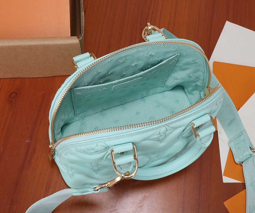 Replica Louis Vuitton Alma BB Bag Vert d-Eau Green LV M20855