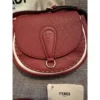 Replica Fendi 655 Fendi Moonlight Shoulder Saddle Leather Bag Red