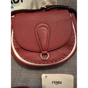 Replica Fendi 7AR844 Nano Baguette Charm Wine Red Raffia Charm