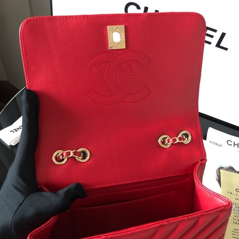 Replica Chanel Calfskin Mini Flap  Bag A91586