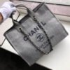 Replica Chanel Deauville Tote  38Cm Canvas Bag Luxury A66941 Ash Grey
