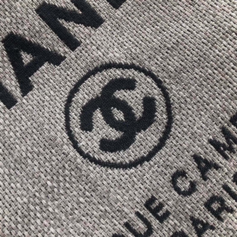 Replica Chanel Deauville Tote  38Cm Canvas Bag Luxury A66941 Ash Grey