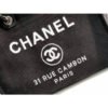 Luxury Replica Chanel Deauville Tote 38Cm Canvas Fashion Bag A66941 Black/White