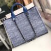 Replica Chanel Deauville Tote Best 38Cm Canvas 1:1 Mirror Bag A66941 Blue Jacquard