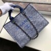 Replica Chanel Deauville Tote Best 38Cm Canvas 1:1 Mirror Bag A66941 Blue Jacquard