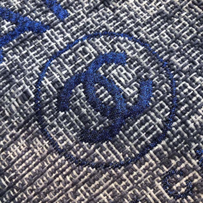 Replica Chanel Deauville Tote Best 38Cm Canvas 1:1 Mirror Bag A66941 Blue Jacquard