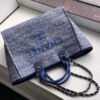 Replica Chanel Deauville Tote Best 38Cm Canvas 1:1 Mirror Bag A66941 Blue Jacquard