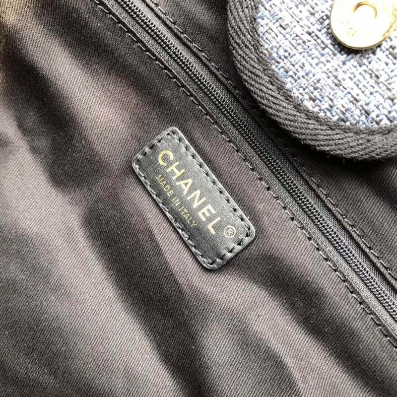 chanel-deauville-tote-38cm-canvas-bag-a66941-grey-blue-8.jpg Replica Chanel Deauville Tote Copy 38Cm Canvas Bag A66941 1:1 Mirror Grey Blue