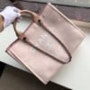 Replica Chanel 1:1 Mirror Deauville Tote 38Cm Canvas Bag Luxury A66941 Pink/White