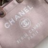 Replica Chanel 1:1 Mirror Deauville Tote 38Cm Canvas Bag Luxury A66941 Pink/White