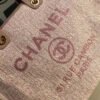 Replica Chanel Deauville Top Quality  Tote 38Cm Canvas Bag A66941 Poudre Pink
