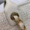 Replica Chanel Deauville Tote 38Cm Copy Canvas Bag Replicas A66941 White/Gold