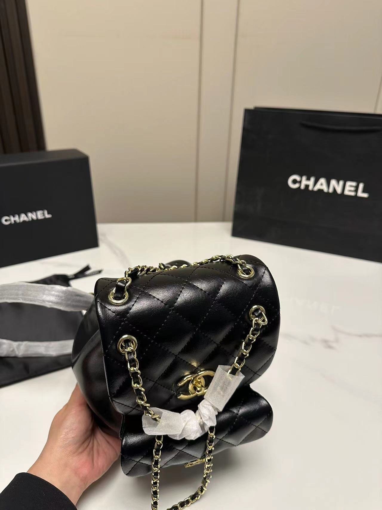 Replica 1:1 Mirror Chanel 7 Star Mini Duma BackpackAs2908