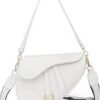 Replica Dior M0446 Dior Saddle Bag M0447 White Ultramatte Calfskin