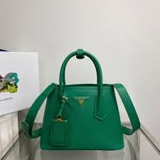 Replica Prada 1BG443 Prada Double Saffiano leather mini bag Green