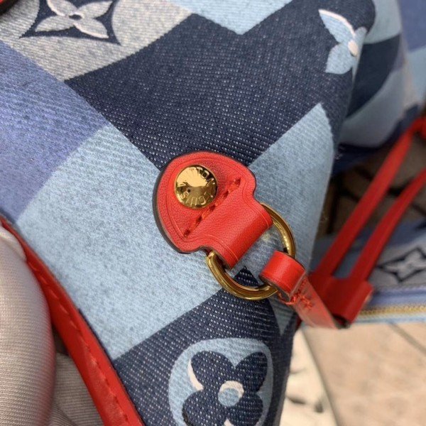 Replica Louis Vuitton Neverfull MM Bag Monogram Denim M44981 BLV480