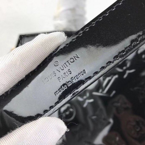 Replica Louis Vuitton Montaigne MM Bag Monogram Vernis M50168 BLV605