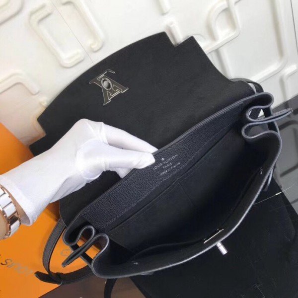 Replica Louis Vuitton Black Lockme Ever Bag M51395 BLV735