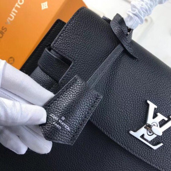 Replica Louis Vuitton Black Lockme Ever Bag M51395 BLV735