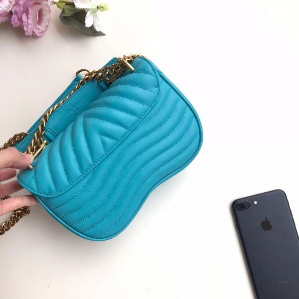 Replica Louis Vuitton Turquoise New Wave Chain Bag PM M51936 BLV643