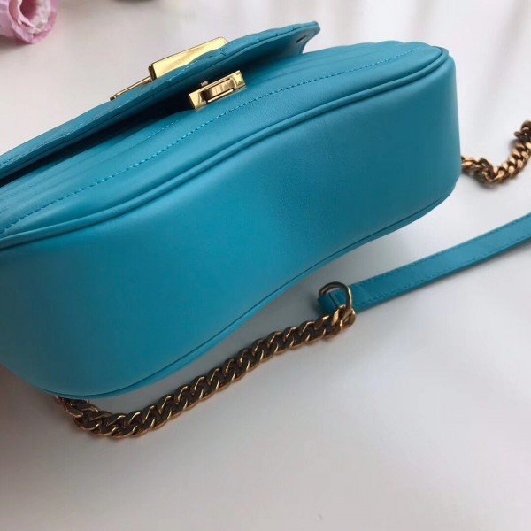 Replica Louis Vuitton Turquoise New Wave Chain Bag MM M51946 BLV648
