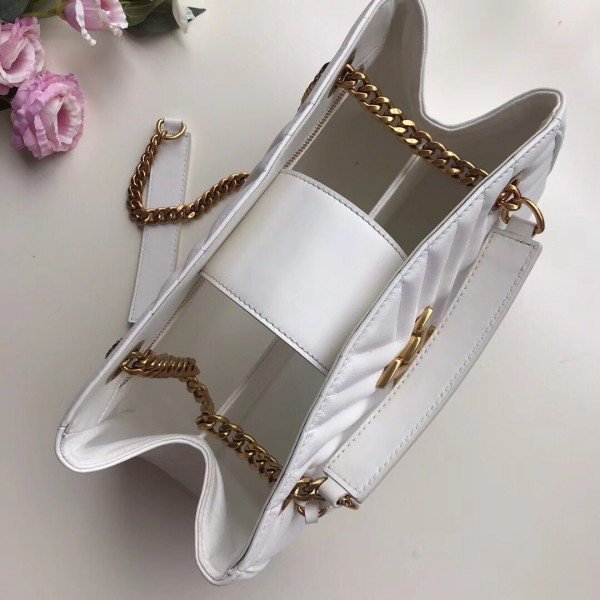Replica Louis Vuitton White New Wave Chain Tote M51978 BLV649