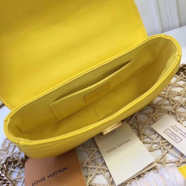 Replica Louis Vuitton Yellow New Wave Chain Bag PM M52565 BLV658