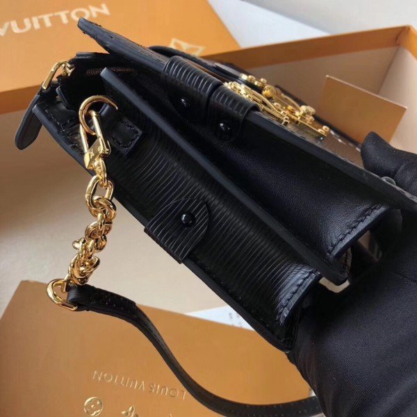 Replica Louis Vuitton Black Trunk Clutch Epi Leather M53052 BLV184