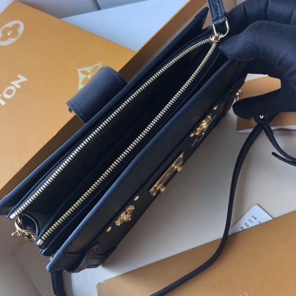 Replica Louis Vuitton Black Trunk Clutch Epi Leather M53052 BLV184