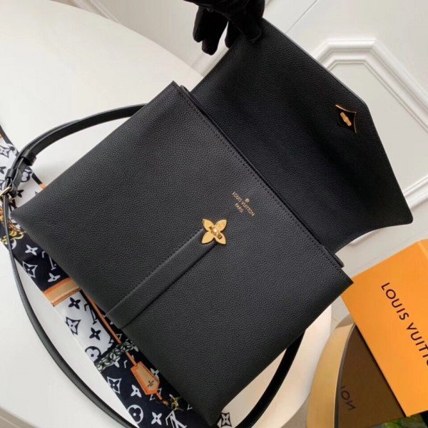 Replica Louis Vuitton Black Rose des Vents MM Bag M53816 BLV747