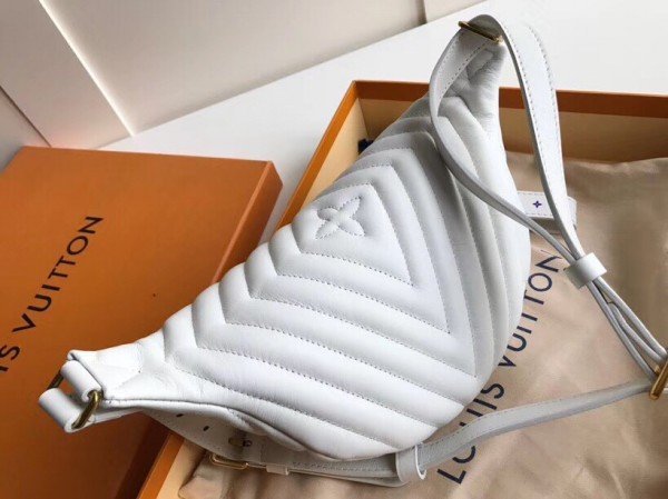 Replica Louis Vuitton White New Wave Bum Bag M53861 BLV638