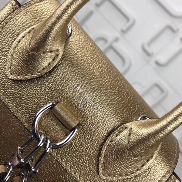 Replica Louis Vuitton Gold Lockme Mini Backpack M54575 BLV026