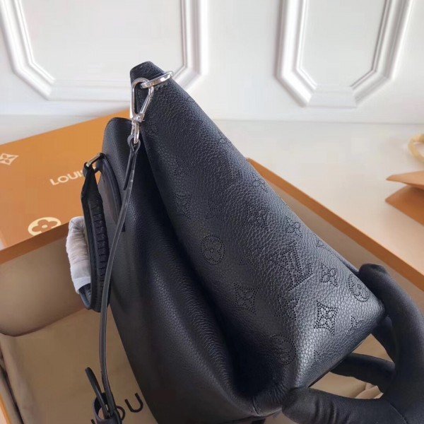 Replica Louis Vuitton Black Haumea Bag Mahina Leather M55029 BLV273
