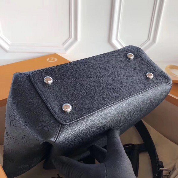 Replica Louis Vuitton Black Haumea Bag Mahina Leather M55029 BLV273