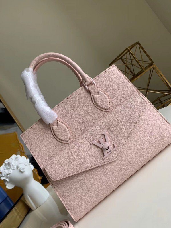 Replica Louis Vuitton White Lockme Tote PM Bag M55818 BLV779