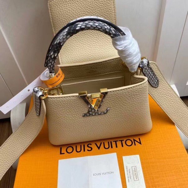 Replica Louis Vuitton Capucines Mini With Ayers Snakeskin Handle M55923 BLV668