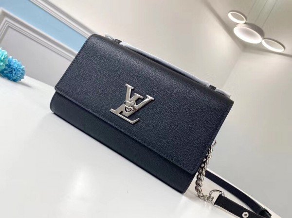 Replica Louis Vuitton Black Lockme Clutch M56087 BLV693