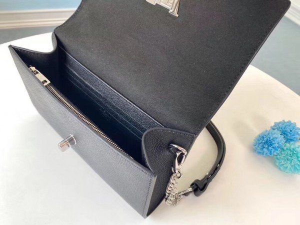 Replica Louis Vuitton Black Lockme Clutch M56087 BLV693