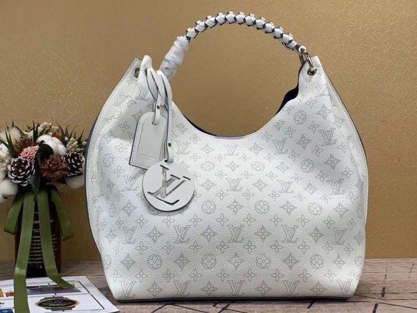 Replica Louis Vuitton Carmel Hobo Bag Mahina Leather M56203 BLV235