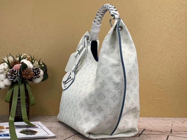 Replica Louis Vuitton Carmel Hobo Bag Mahina Leather M56203 BLV235